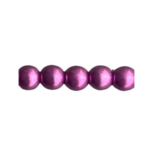 Round Bead 6mm Saturated Metallic Spring Crocus 50bds/str