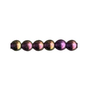 Round Bead 6mm Luster Iris Tanzanite 25bds/str