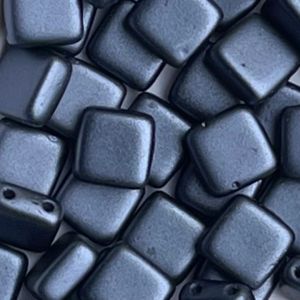 Tile Bead 6mm Pearl Coat Charcoal – 50bds