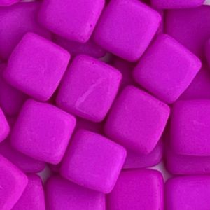 Tile Bead 6mm Neon Purple – 25bds