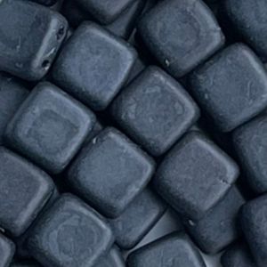 Tile Bead 6mm Matte Hematite – 50bds