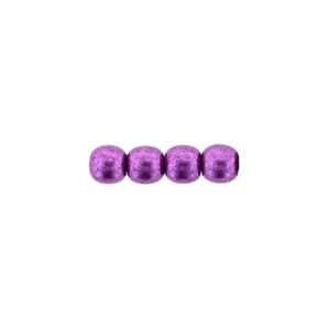 Round Bead 4mm Saturated Metallic Spring Crocus 100bds/str