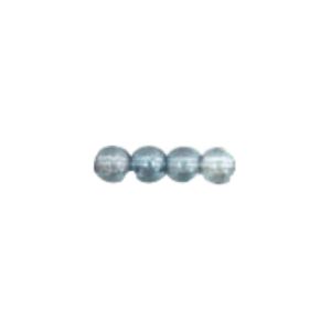 Round Bead 4mm Luster Transparent Gray Blue 100bds/str