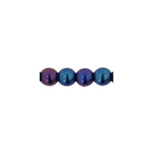 Round Bead 4mm Metallic Iris Blue 50bds/str