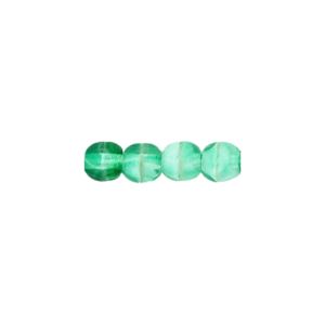 Round Bead 4mm Green-White 100bds/str