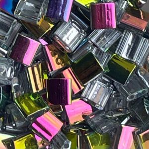 Tila Bead 5mm Iris Pink Crystal Vitrail