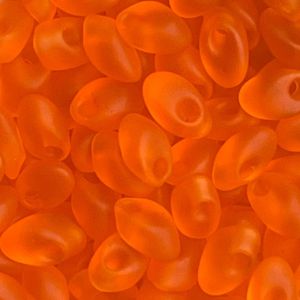 Long Magatama Matte Transparent Orange