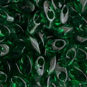 Long Magatama Transparent Green