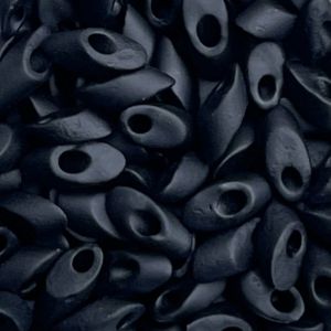 Long Magatama Matte Opaque Black