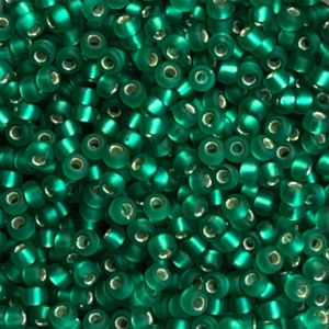 Rocalla Miyuki #11 Matte SilverLined Emerald