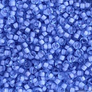 Rocalla Miyuki #11 Semi-Matte Pale Blue Lined Cornflower