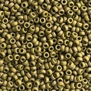 Rocalla Miyuki #15 Matte Metallic Golden Olive