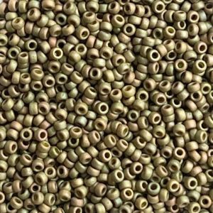 Rocalla Miyuki #15 Matte Lt Olive Luster AB