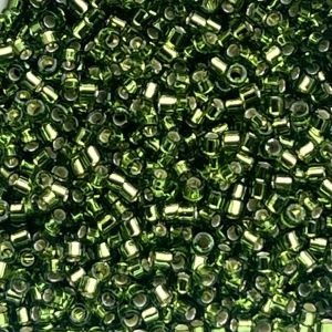 Delica Bead Transparent SilverLined Olive
