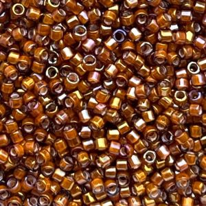Delica Bead White Lined Dk Topaz AB