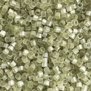 Delica Bead Dyed Pale Lime Silk Satin