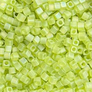 Square Sparkle Matte Transparent Chartreuse