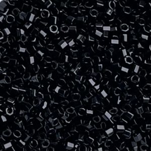 Delica Hex Cut #11 Opaque Black