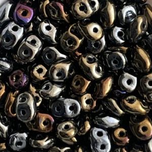 SuperDuo 2x5MM Jet Brown Iris