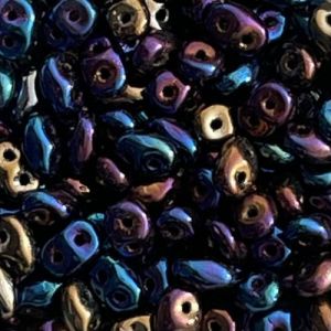 SuperDuo 2x5MM Jet Blue Iris