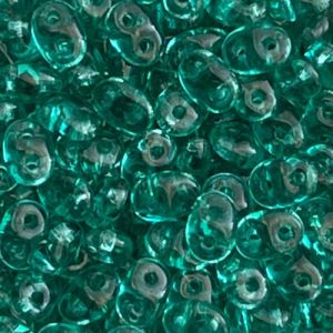 SuperDuo 2x5MM Transparent Emerald