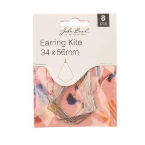 Marco Kite Diamond Aretes Color Plateado x 8pcs