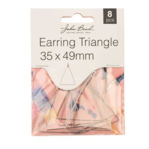 Marco Triangulo Aretes Color Plateado x 8pcs