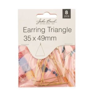Marco Triangulo Aretes Color Dorado x 8pcs