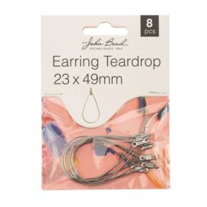 Marco Gota Aretes Color Plateado x 8pcs