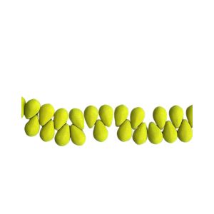 Tear Drops (6x9mm) White Alabaster Velvet Yellow Green 38Bds/Str