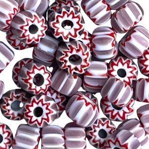 Glass Chevron Bead 6mm Amethyst 25Bds