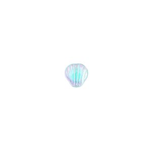 Glass Shell Shape Bead 9x9mm Alexandrite AB x 25bds