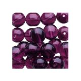 Round Bead 8mm Transparent Amethyst 25bds