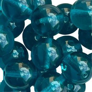 Round Bead 10mm Transparent Blue Zircon 25bds