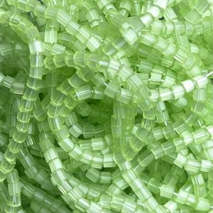 Czech Seed Beads 10/0 2Cut Dyed Satin Green SOLGEL Strung