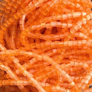 Czech Seed Beads 10/0 2Cut Satin Orange Solgel Strung