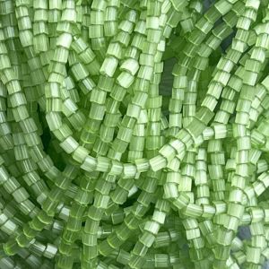 Czech Seed Beads 10/0 2Cut Satin Green Solgel