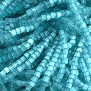 Czech Seed Beads 10/0 2Cut Satin Turquoise Solgel