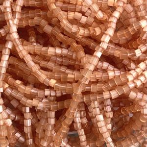 Czech Seed Beads 10/0 2Cut Satin Light Brown Solgel