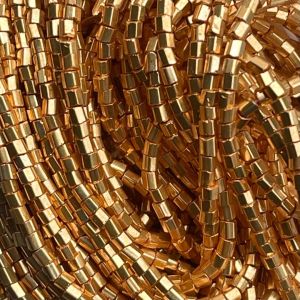 Czech Seed Beads 10/0 2Cut Metallic Gold Terra Color