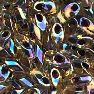 Long Magatama Garnet Lined Transparent Lt Topaz