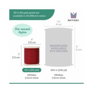 Miyuki Beading Thread Red x 50 mt