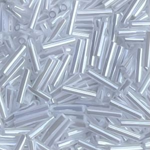 Slender Bugle #2 (6MM) Opaque Luster White Pearl