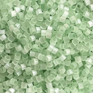 Delica Bead Pale Green Silk Satin