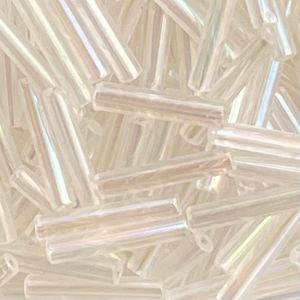 Czech Bugles #5 Transparent Crystal Iris