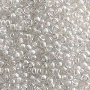 Rocalla Miyuki #11 White Lined Dyed White AB