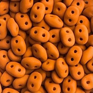 SuperDuo 2x5mm Matte Velvet Carrot