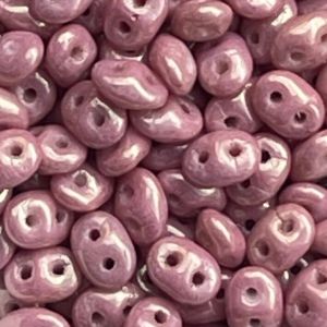 SuperDuo 2x5mm Pink Luster