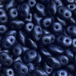 SuperDuo 2x5mm – Jet Metallic Suede Blue