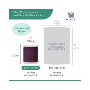Miyuki Beading Thread Purple x 50 mt